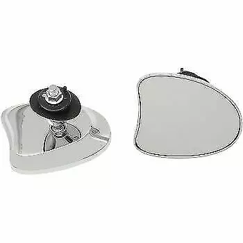 Drag Specialties Chrome Deluxe Fairing Mount Mirrors for Harley FLHX 0640-1096