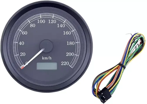 Drag Specialties 3-3/8" Programmable Electronic Speedometer 220 kmh Universal