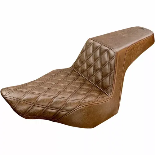 Saddlemen Brown Step-Up Rear Lattice Stitch Seat 2013-17 Harley FXSB Breakout