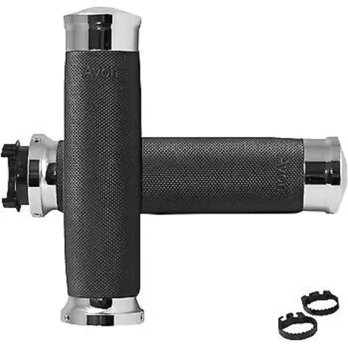 AVON GRIPS Chrome Custom Contour Hand Grips for Metric