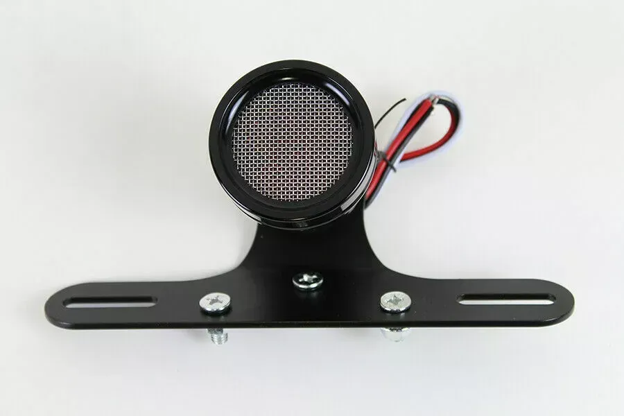 LED Search Light Tail Lamp Assembly Black for Harley Davidson by V-Twin