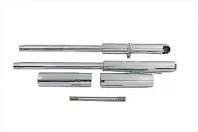 Billet Mega Fork Slider Set Chrome for Harley Davidson by V-Twin