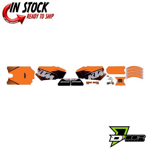 D'COR STACYC 16" eDrive Graphic Kit KTM Orange/Black E-Bike NEW