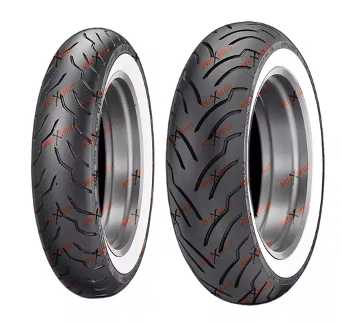 Dunlop American Elite MT90B16 Front Rear Tire Set White Wall MT 90 16 Whitewall