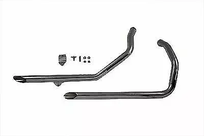 V-Twin Exhaust Drag Pipe Set Slash Cut Ends 30-3012