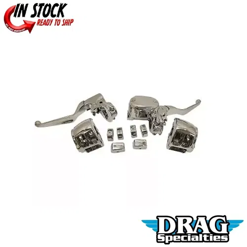 Drag Specialties Chrome Handlebar Control Kit for 14-21 Sportster with ABS