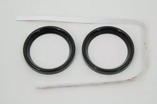 V-Twin 2" Gauge Bezel Cover Kit with a Black Finish for Harley Davidson