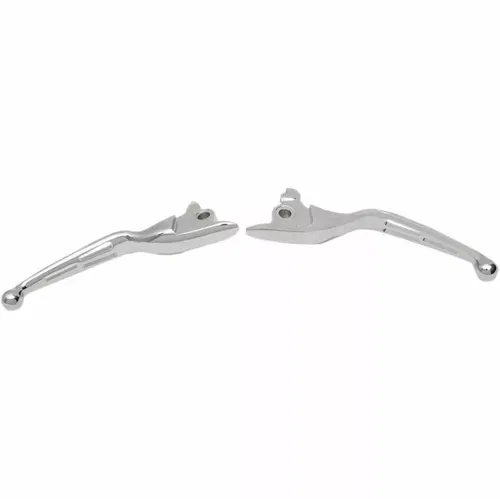 Drag specialties Chrome Slotted Wide Blade Hand Levers 2017-2018 Harley Touring