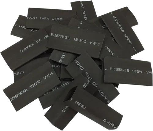 DRAG SPECIALTIES Heat Shrink tube - 25PK - Black E25-0092K4