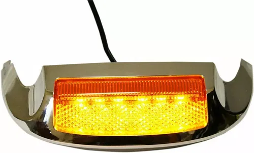 Custom Dynamics LED Fender Tip Housing Front Chrome White/Smoke 2040-1625