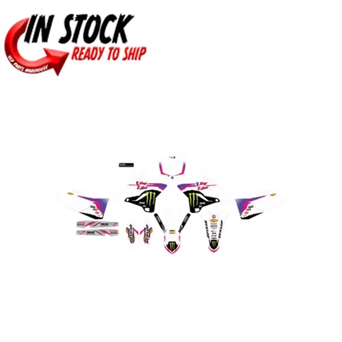 D'COR VISUALS COMPLETE MONSTER RETRO  GRAPHICS KIT YAMAHA 2015-2021 YZ125 YZ250