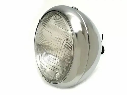Vintage 7  Round Headlamp 12 Volt for Harley Davidson by V-Twin