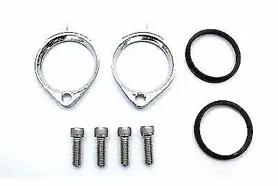 Intake Manifold Flange Kit Chrome for Harley Davidson by V-Twin