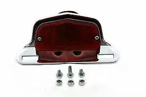 Chrome Sport Tail Lamp Assembly Large Lucas Style for Harley Davidson by V-Twin