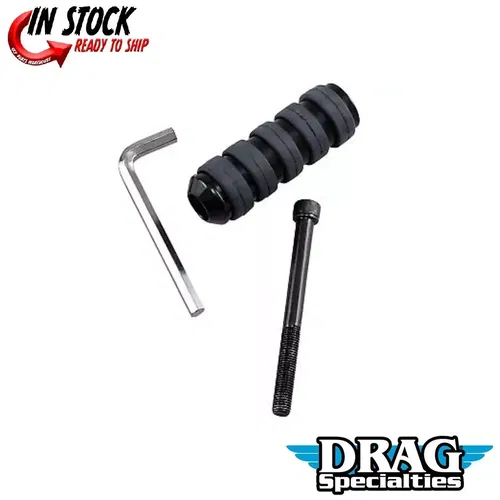 Drag Specialties 1603-0351 Black 3-1/4" Extended Softride Anti-Vibe Shifter Peg
