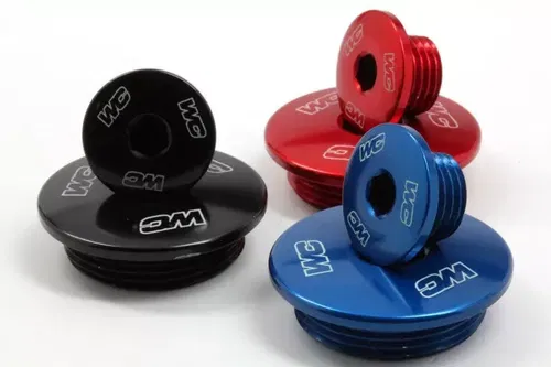 Works Connection Aluminum Engine Plug Set Honda (Red) 24-508
