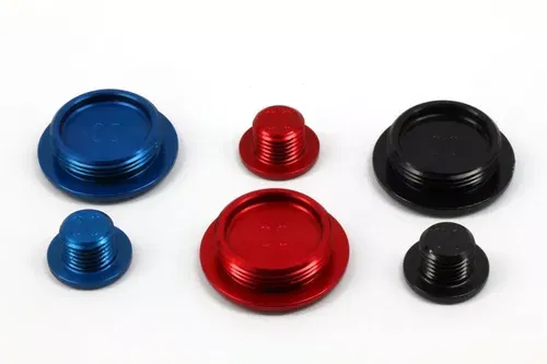 Works Connection Aluminum Engine Plug Set Honda (Red) 24-508