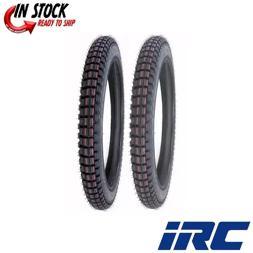 (2) New IRC TR-1 2.75-17 Dual Sport Tire Set Honda CT90 Trail 90,CT110 Trail 110