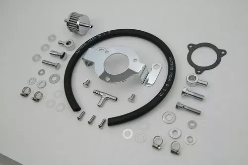 Crankcase Breather and Bracket Kit for Harley Davidson by V-Twin