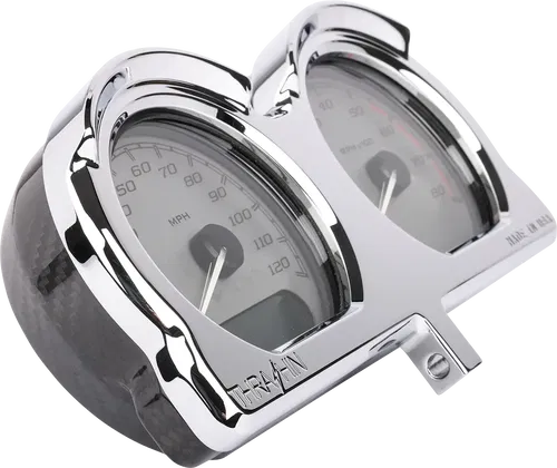 THRASHIN SUPPLY CO. Gauge Relocation Kit - Chrome Fits TSC-2707-3