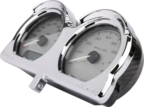 THRASHIN SUPPLY CO. Gauge Relocation Kit - Chrome Fits TSC-2707-3