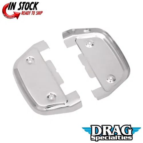 Drag Specialties Chrome Passenger Floorboard Covers for Harley Touring