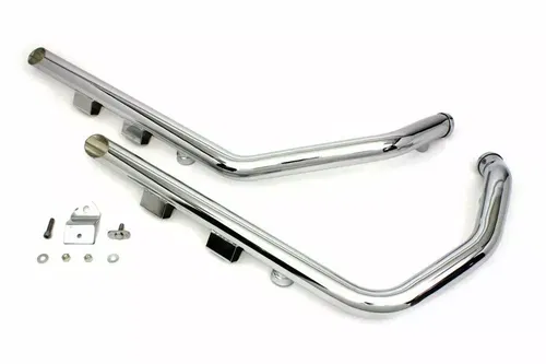 Wyatt Gatling Exhaust Drag Pipe Set Slash Cut for Harley Davidson by V-Twin