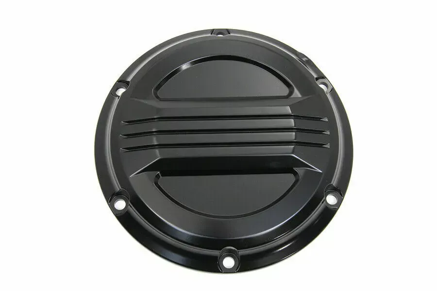 Black Air Flow Derby Cover for Harley Davidson by V-Twin