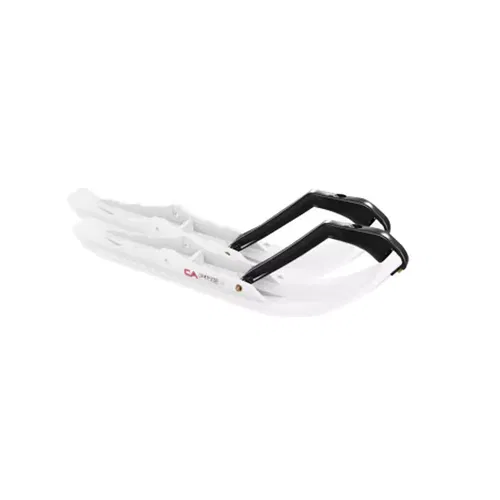 C&A PRO TMX 6-3/4" SNOWMOBILE TECHNICAL WHITE MOUNTAIN SKIS W/ BLACK LOOPS