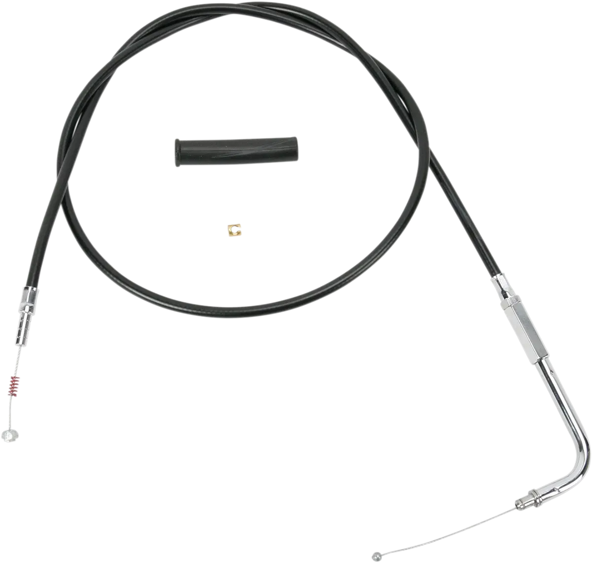 DRAG SPECIALTIES Black Vinyl Idle Cable - Fits 39-1/2" 4340506B