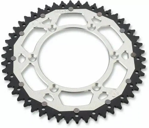 Moose Racing Motorcycle Dual Sprocket Aluminum/Steel Ring 50T Silver 1210-1505