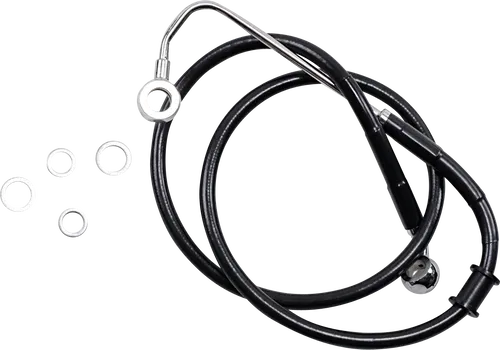 DRAG SPECIALTIES Brake Line - +4" - Black - Fits '15-'17 Softail 618300-4BLK