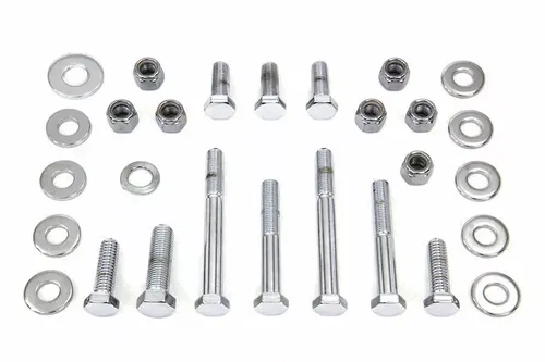 Upper and Lower Chrome Engine Bolts for Harley Davidson by V-Twin