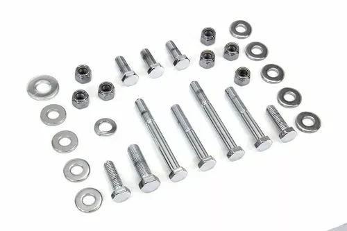 Upper and Lower Chrome Engine Bolts for Harley Davidson by V-Twin