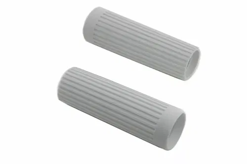 Replica Rib Style White Grip Set for Harley Davidson by V-Twin