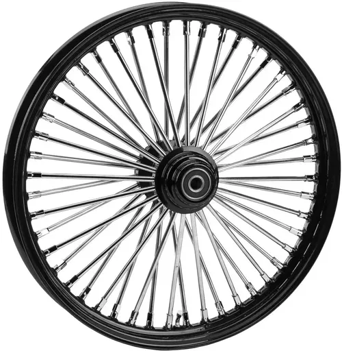 HARDDRIVE Front 48 Spoke Wheel 23X3.5 25MM Black Single Disc for Harley Davidson