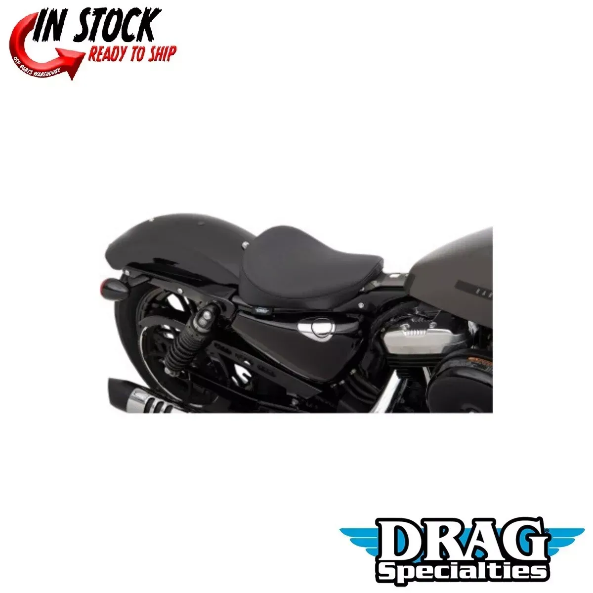 Drag Specialties 0804-0737 Bobber-Style Solo Seat Smooth for 10-22 Sportster