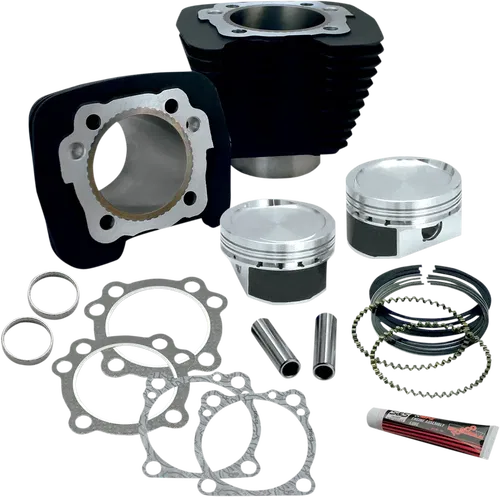 S&amp;S CYCLE 1200cc Conversion Kit - Fits XL883 - Wrinkle Black 910-0687