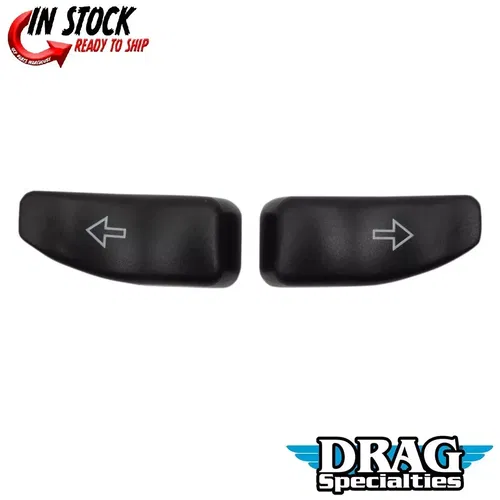 Black Turn Signal Switch Button Covers Extended f Harley Road King Freewheeler