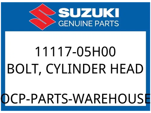 Suzuki OEM Part 11117-05H00 BOLT,CYLINDER HEAD (10X190)