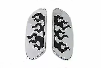 Passenger Footboard Set with Flame Design for Harley Davidson by V-Twin