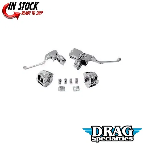 Drag Specialties 0610-0533 Chrome Handlebar Control Kit 9/16" Bore Single Disc