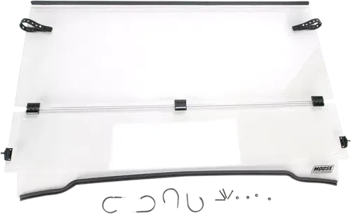 KAWASAKI MULE 3000 / 3010 FRONT FULL FOLDING FOLD DOWN HARD WINDSHIELD 00-08