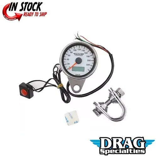 Drag Specialties 2210-0327 Programmable Mini Electronic Metric Speedometer