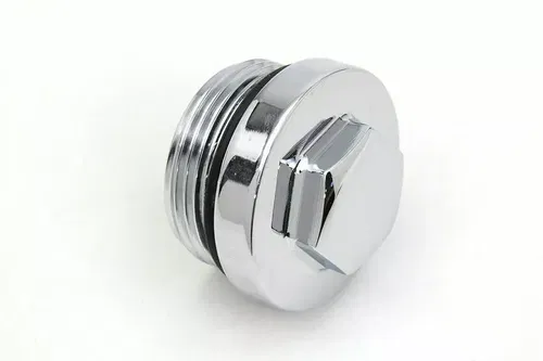Chrome Primary Cover Filler Cap for Harley Davidson by V-Twin