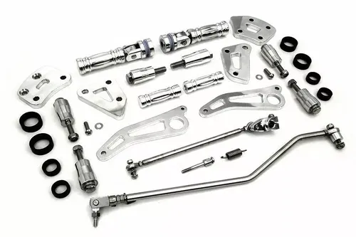 Billet Forward Control Kit Polished for Harley Davidson by V-Twin