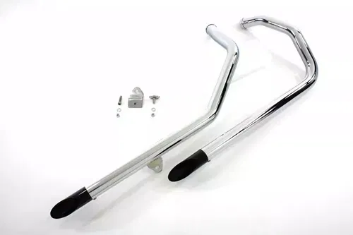 Wyatt Gatling Exhaust Drag Pipe Set With Black Slash Tips fits Harley Davidson