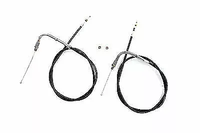 31" Black Throttle and Idle Cable Set for Harley Davidson by V-Twin