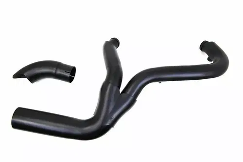 2 into 1 Exhaust Header Set Black for Harley Davidson by V-Twin