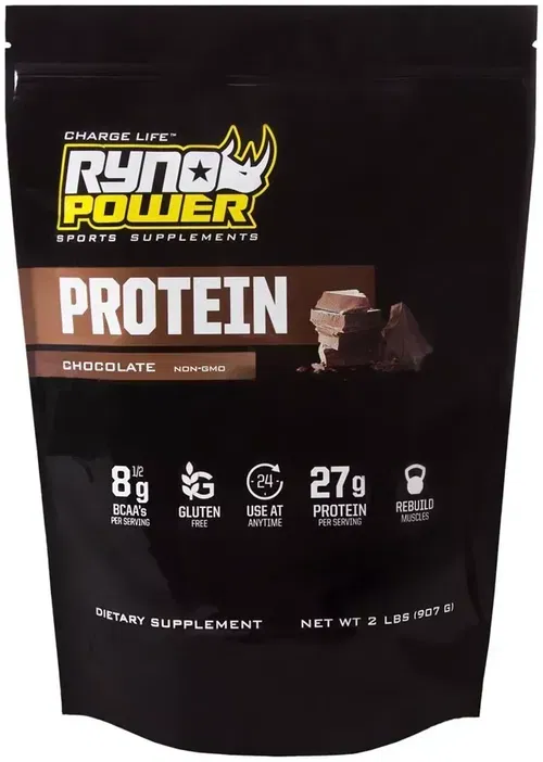 Ryno Power Premium Whey Protein Powder - Chocolate, 20 Servings (2 lbs.)